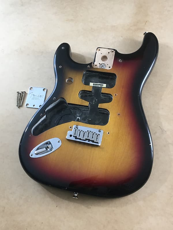 LEFTY Fender American Standard Strat Body 2000s Sunburst Natural Relic Left  Handed 3.9 lb