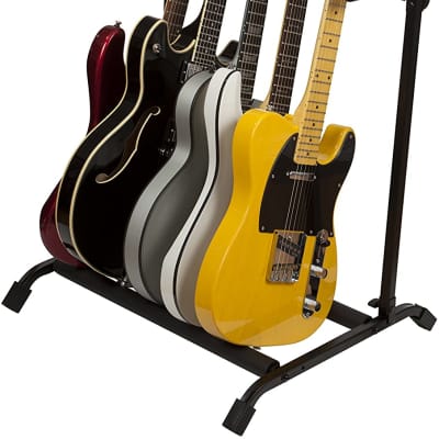 Rok-It Multi Guitar Stand Rack with Folding Design; Holds up to 5 Electric or Acoustic Guitars image 6