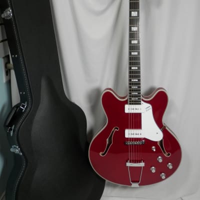 Vox Bobcat V90 Cherry Red Semi-Hollow Electric with case image 1