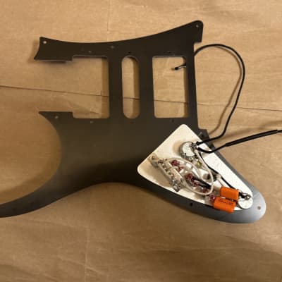 Ibanez RG Pickguard without pickups heavily modded! - black pearloid Excellent Condition image 4