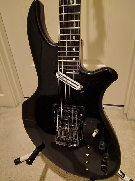 Zeta Mirror 6 Black Warmoth Z USA Body Unique Rare Odd Neck tight end guitar Seymour Duncan Dimarzio
