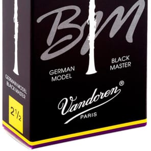 Vandoren CR1825 Black Master Bb Clarinet Reeds - Strength 2.5 (Box of 10)