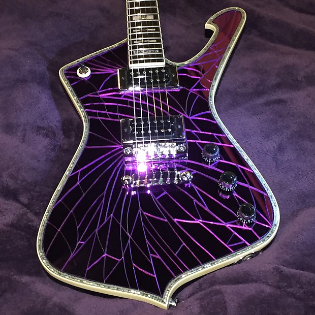 Ibanez PS120 Custom Paul Stanley Purple Cracked Mirror PS2CM Style