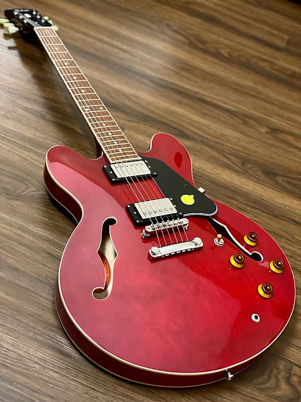 紅 Tokai ES-78 SR semi hollowbody in Seethru Red Traditional