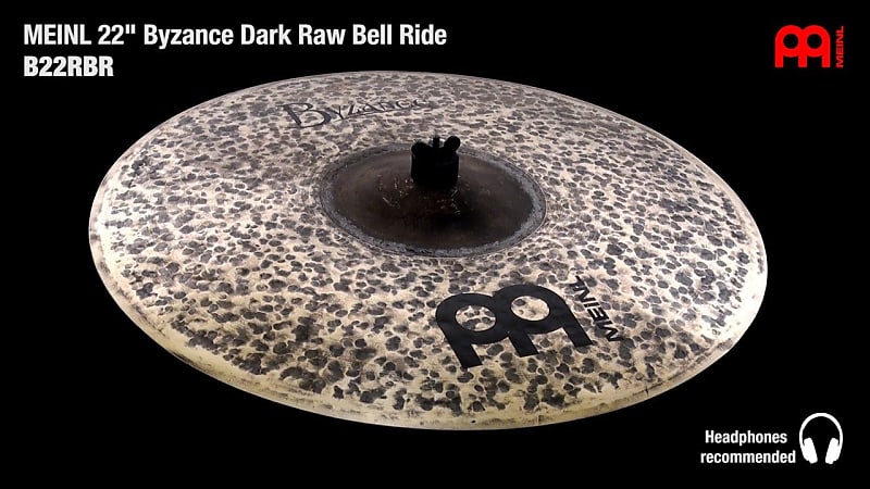 Meinl Byzance Dark Raw Bell Ride Cymbal 22 image 1