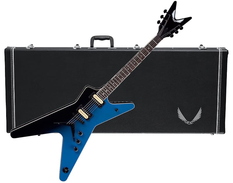 Dean ML 79 Electric GUITAR Black Blue Fade - NEW w/ Hard CASE | Reverb