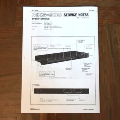 Roland MKS-900 Service manual repair Circuit diagrams Service Notes