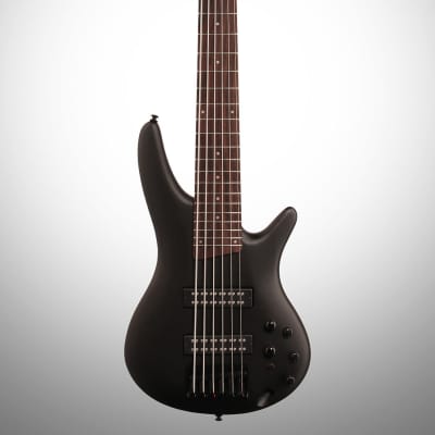Ibanez SR306E Electric Bass, 6-String, Weathered Black image 2