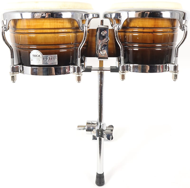 Toca Elite Pro Wood Bongos Natural Maple Fade w/ Stand