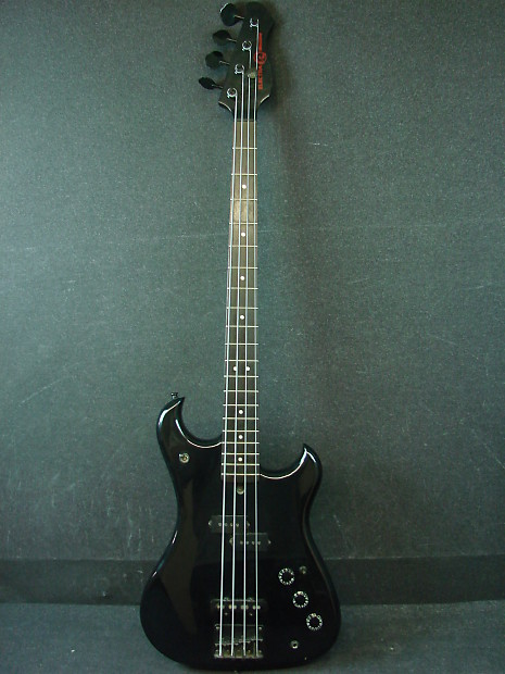 1984 Electra Phoenix 4-String Black Finish Electric Bass Guitar image 1