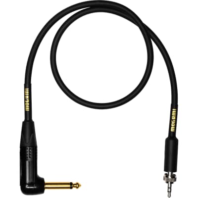 Mogami Gold Belt-Pack Cable with 3.5mm Plug to 1/4" Right-Angled Connector for Sennheiser Wireless System (24") image 1