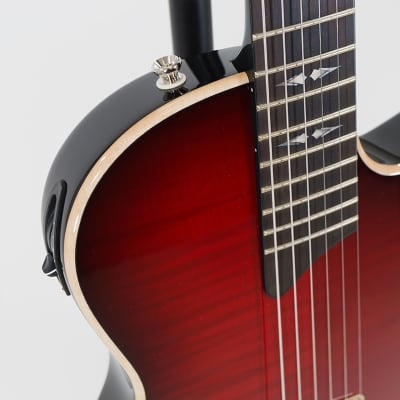 Taylor T5Z Pro Hollowbody Electric-Acoustic Hybrid - Cayenne Red Shaded Edgeburst with Ebony Fingerboard image 4