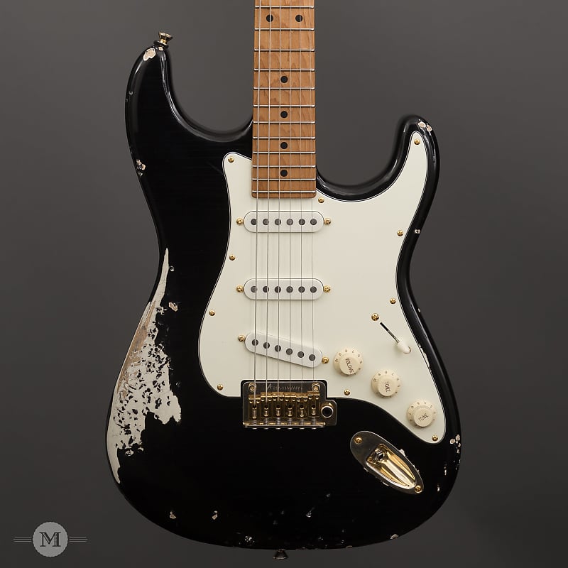 Tom Anderson Guitars In-Distress - Classic | - Olympic - Black Reverb over Icon Lv3 White