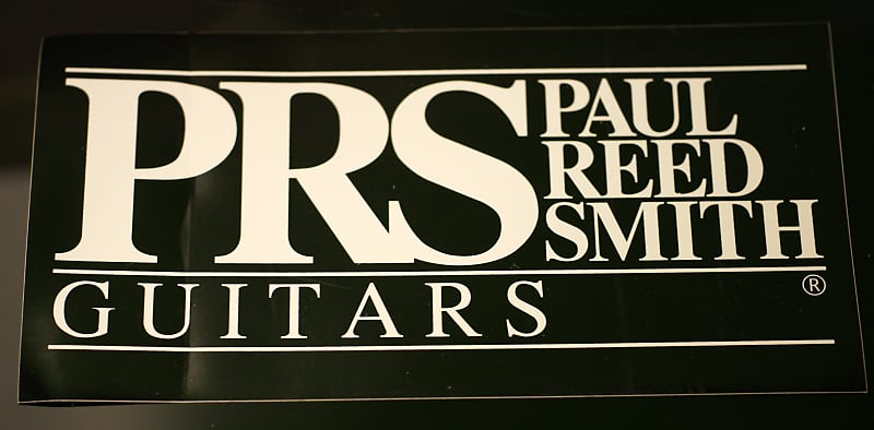 Paul Reed Smith PRS Guitars Black White Logo Decal Sticker NEW XL 7.5