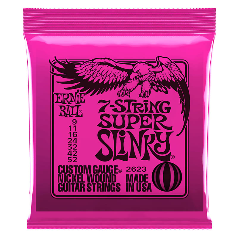 Ernie Ball 7 String Super Slinky Electric Guitar Strings 9-52 image 1