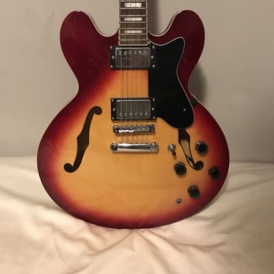 KC Semi Hollow Electric Guitar in Red image 2