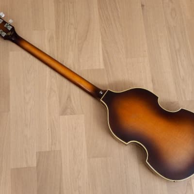 1979 Hofner 500/1 Beatle Bass Vintage Violin Bass w/ Blade Pickups, Case image 15