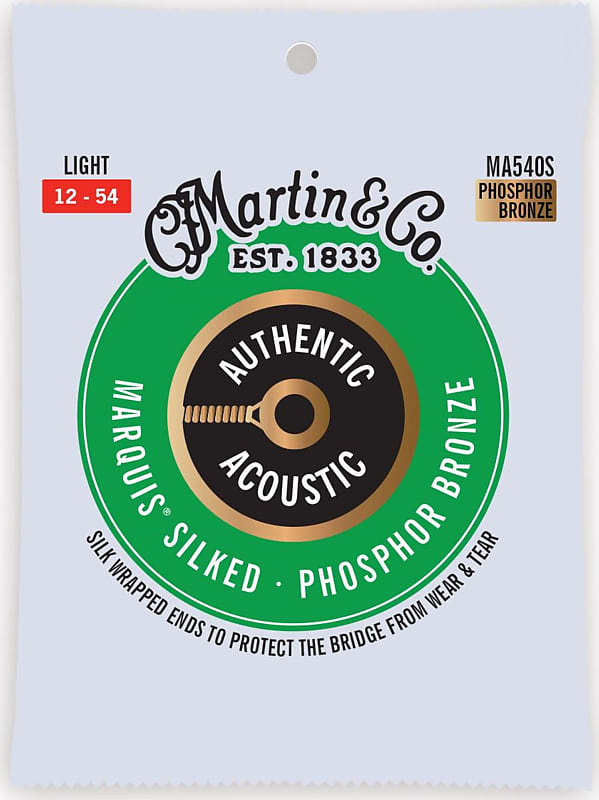Martin MA140S Authentic Marquis Silked 12-54 Light Acoustic Strings image 1