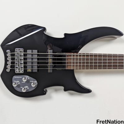 Warwick RockBass Vampyre 5-String Bass Solid Black MEC Active 2-Band 9.72 Pounds RB D 561288-21 image 1