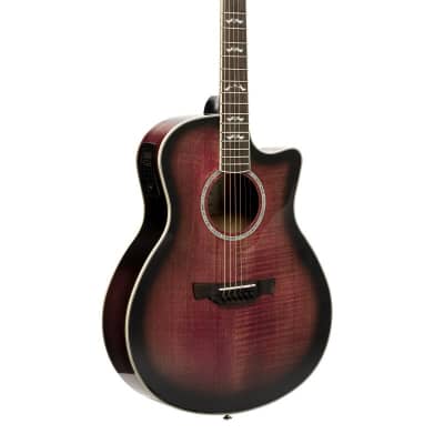 Crafter Noble Small Jumbo Acoustic-Electric Guitar - Transparent Purple Burst for sale