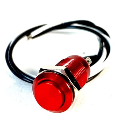Tesi DITO 24MM Arcade Button Momentary Guitar Kill Switch Translucent Red