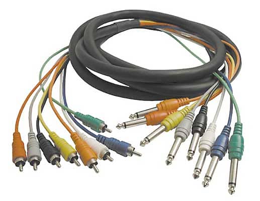 Hosa CPR802 Unbalanced Snake 1/4 inch TS to RCA 2 Meter image 1