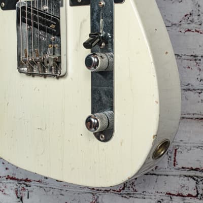 Fender 2017 Custom Shop Black Anodized Journeyman Relic Telecaster Electric Guitar, Aged Opaque White Blonde w/ Glaser B-Bender & Original Case x7975 (USED) image 16