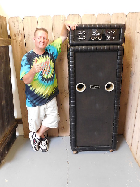 Vintage 1969 Kustom 200 Bass Amp FULL STACK