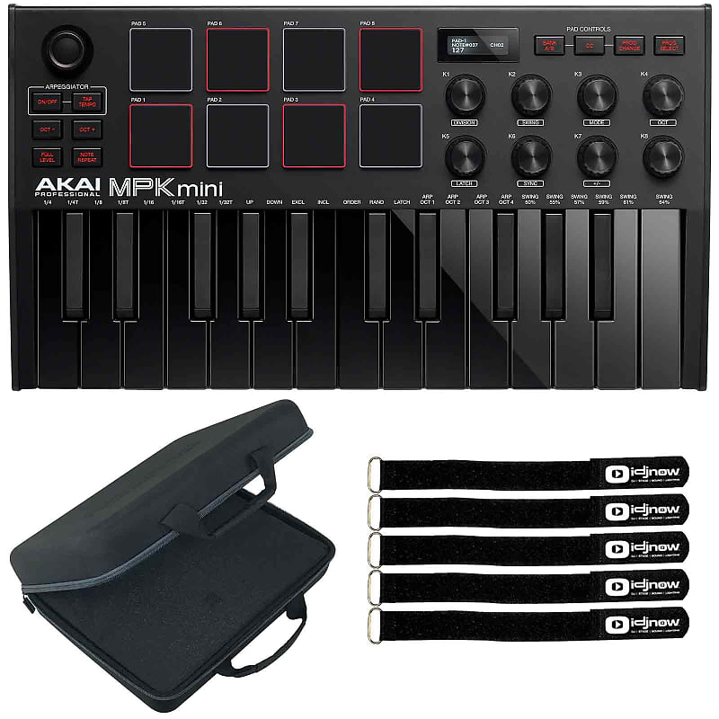 Akai MPK Mini MK3 25-Key USB Keyboard Pad Controller Black w Software & Case image 1