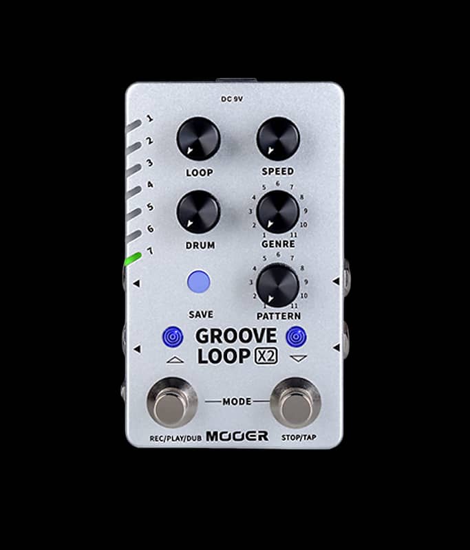 Mooer Groove Loop x2 Stereo Looper & Drum machine Effects Pedal