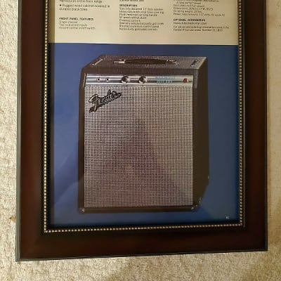 1970 Fender Guitars Promotional Ad Framed Musicmaster Bass Amp Original