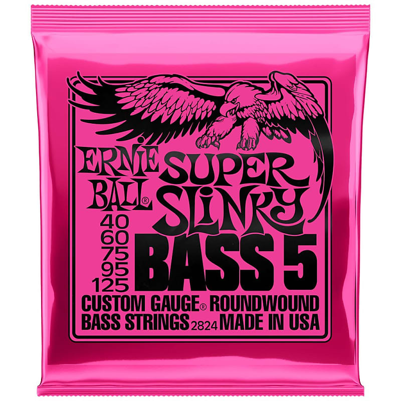 Ernie Ball Super Slinky 40-125 5-String Bass Guitar Strings image 1