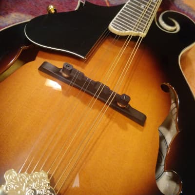 Oscar Schmidt Left Handed F-Style Mandolin with Hard Shell Case image 5