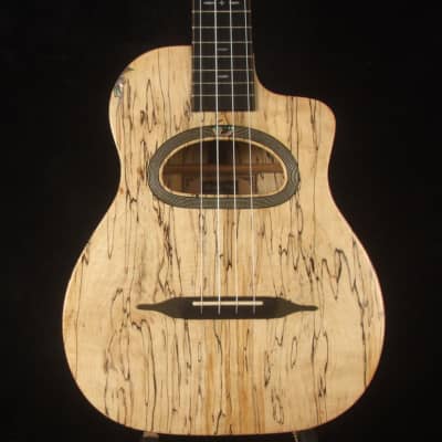 Bruce Wei Solid Spalted Maple Gypsy Tenor Ukulele, MOP Inlay GY17-2110 for sale