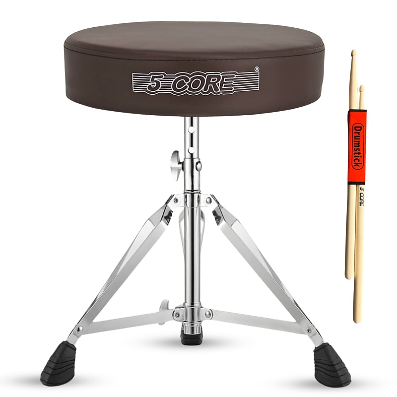 5 Core Drum Throne Adjustable Height THICK Padded Seat Guitar Reverb