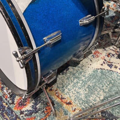 Rogers, Holiday "Headliner" 20,12,16 Dayton 3-Piece Set 1964 - Sparkling Blue Pearl image 9