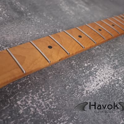 T Type Roasted Maple Neck Stainless Steel Frets, Satin Finish Medium Jumbo 22 Jescar Frets, Guitar Building, Guitar DIY Kit, Vintage Style image 2