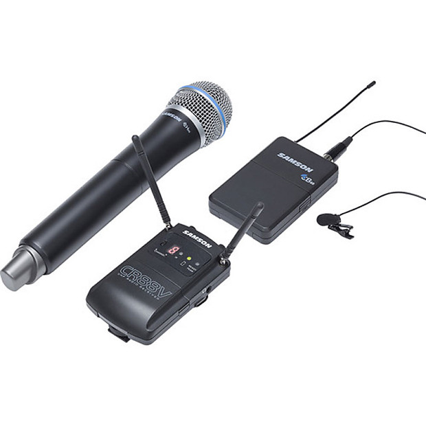 Samson Concert 88 Camera Combo Dual-Channel UHF Wireless Lavalier/Handheld Mic System - D Band (542–566 MHz) image 1