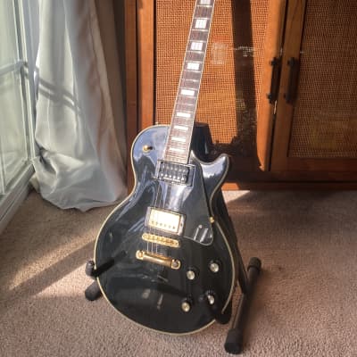 Maya Les Paul Custom Style Guitar 1972 Black image 3