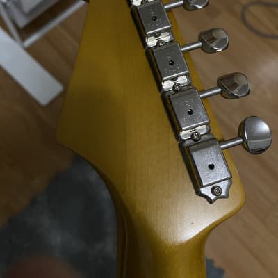 MJT / Van Zandt / Callaham / Musikraft Candy Apple Red Relic Stratocaster image 9