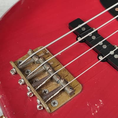 1980's Moon Japan Custom Order Jazz Bass (Transparent Red) image 3