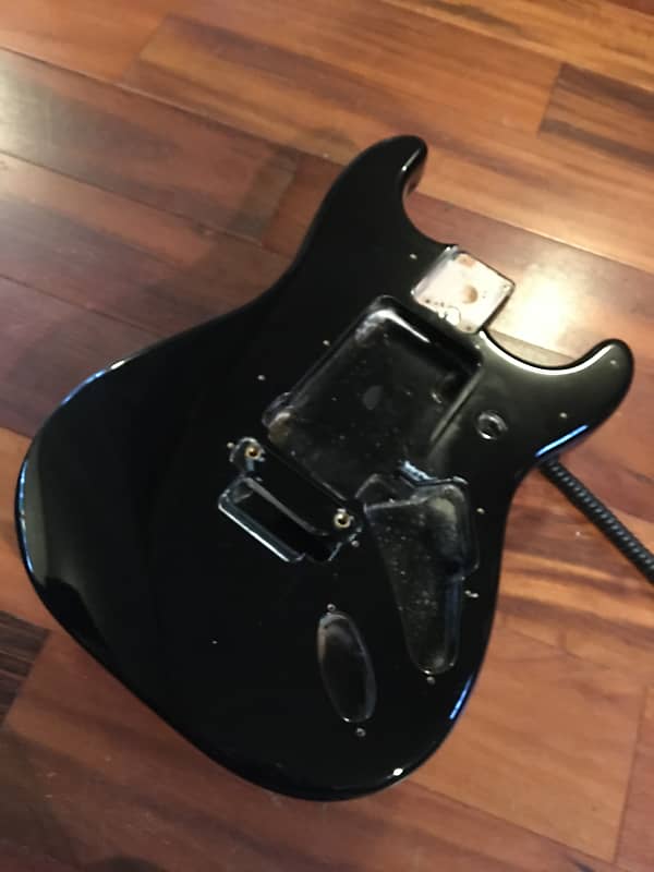 Genuine Fender Black Floyd Rose Strat Stratocaster Alder Body | Reverb