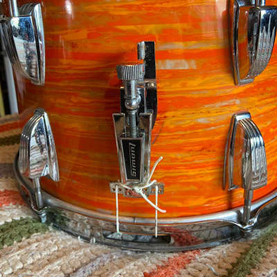 Ludwig 9x13 Converted Snare Drum - 1968 - Mod Orange image 5