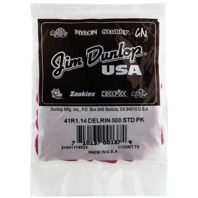 Dunlop 41R1.14 Pink Delrin Standard 1.14mm Guitar Picks, 72 Pack image 4