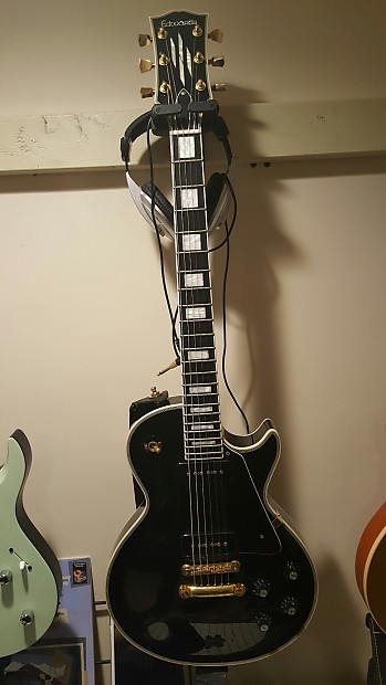 Edwards Les Paul Custom P90 Ebony | Reverb
