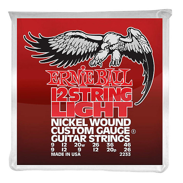 Ernie Ball 2233 Nickel 12-String Light Electric Guitar Strings, .009/.009 - .046/.026 image 1