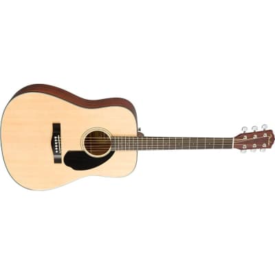 Fender CD-60S Dreadnought Acoustic Guitar, Walnut Fingerboard, Natural image 3