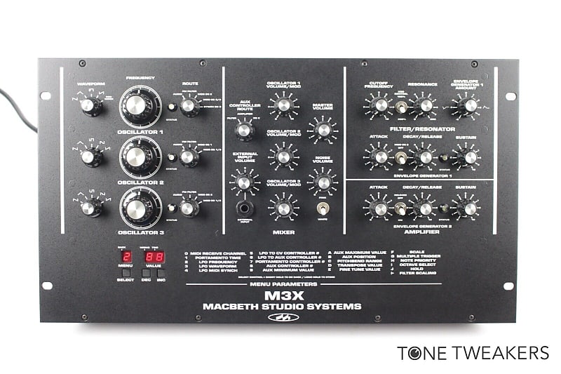 Macbeth Studio Systems M3x Synthesizer midi rack minimoog + VINTAGE SYNTH DEALER image 1