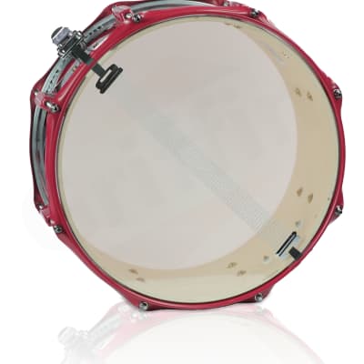 Birch Wood Shell Snare Drum GRIFFIN 14”x6.5 Oversize Large 2.5” Vents Percussion image 5