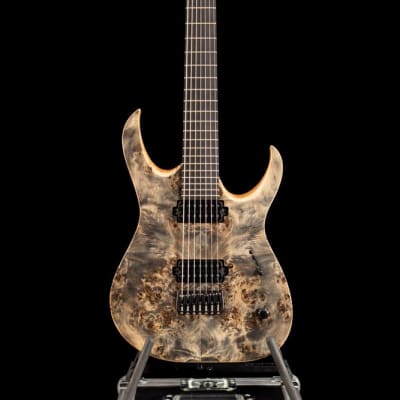 Mayones Duvell Elite 7 Natural Trans Graphite RAW 27" scale image 5
